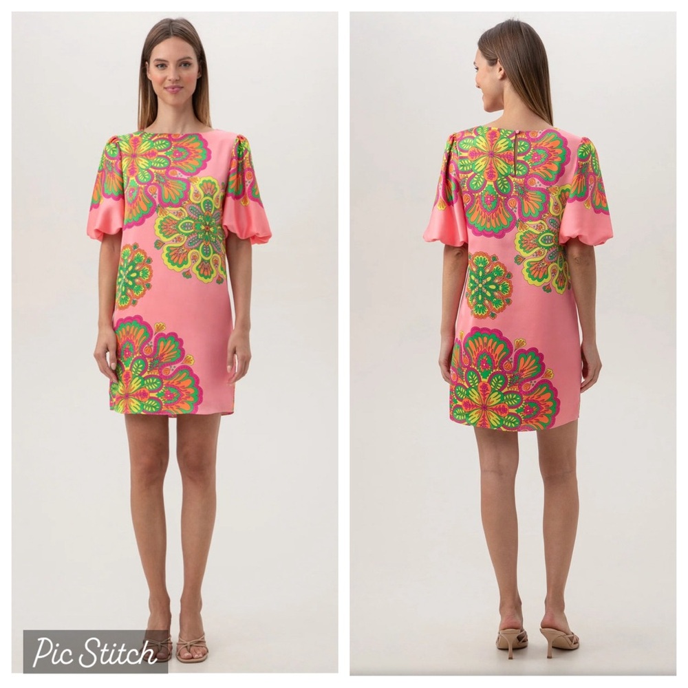 NWT $328 Trina Turk LUV dress in pink - Size 12 - Picture 1 of 11
